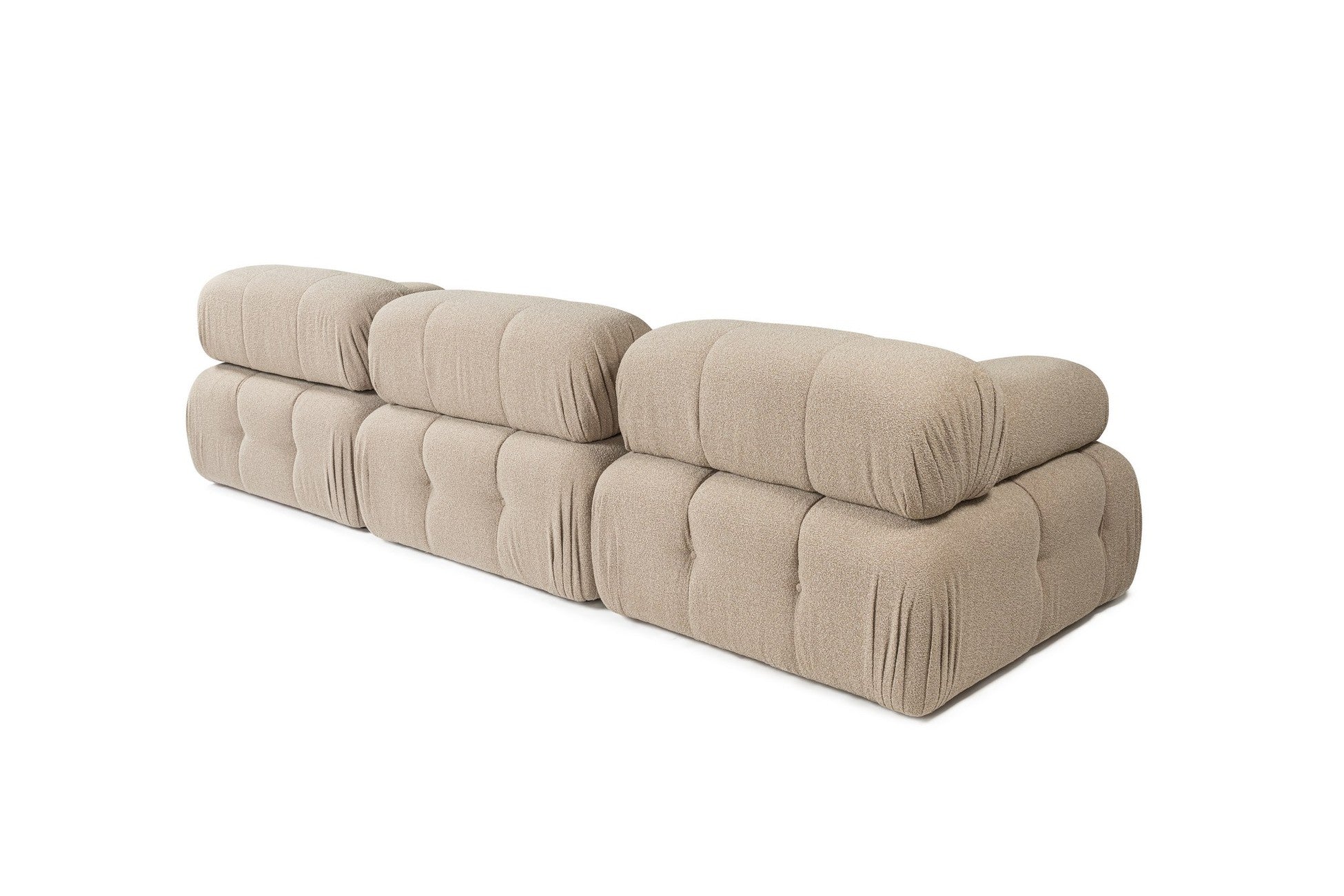 Canapé d'angle Doblo 3 Seater with Pouffe ( L1-O1-1R-Pouffe) - Peach