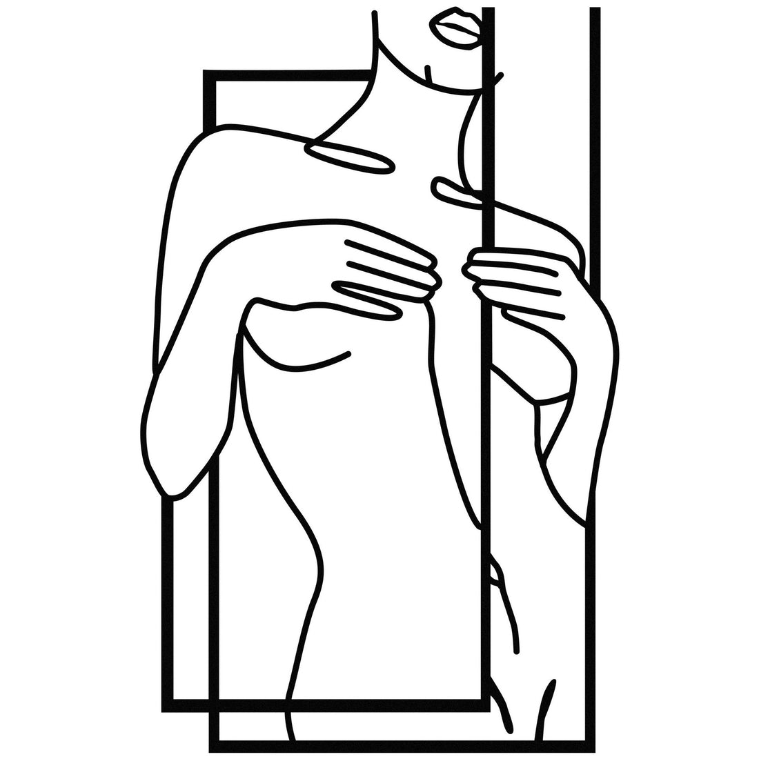 Accessoire mural en métal décoratif Beautiful Woman