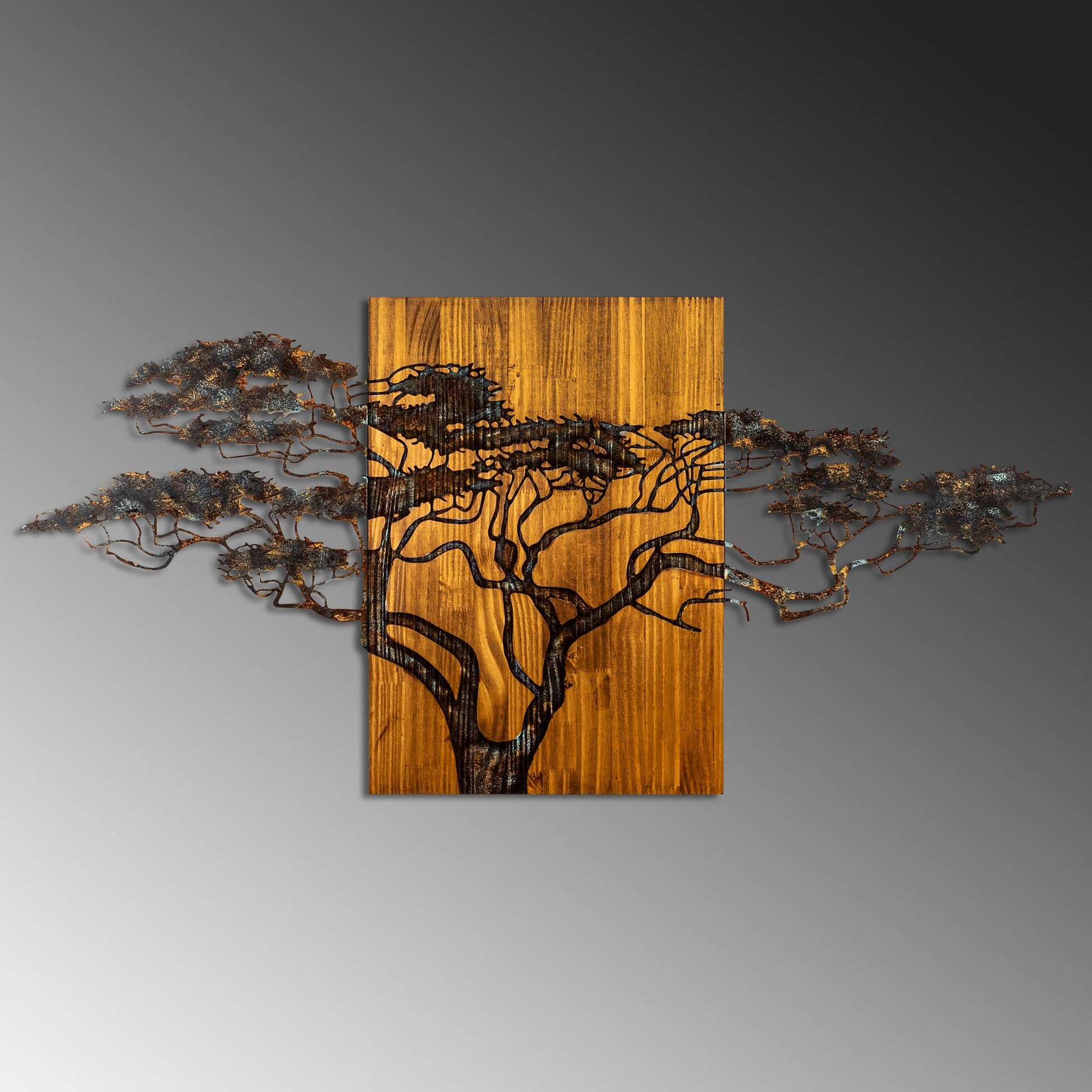 Accessoire mural en bois décoratif Acacia Tree - 329-A