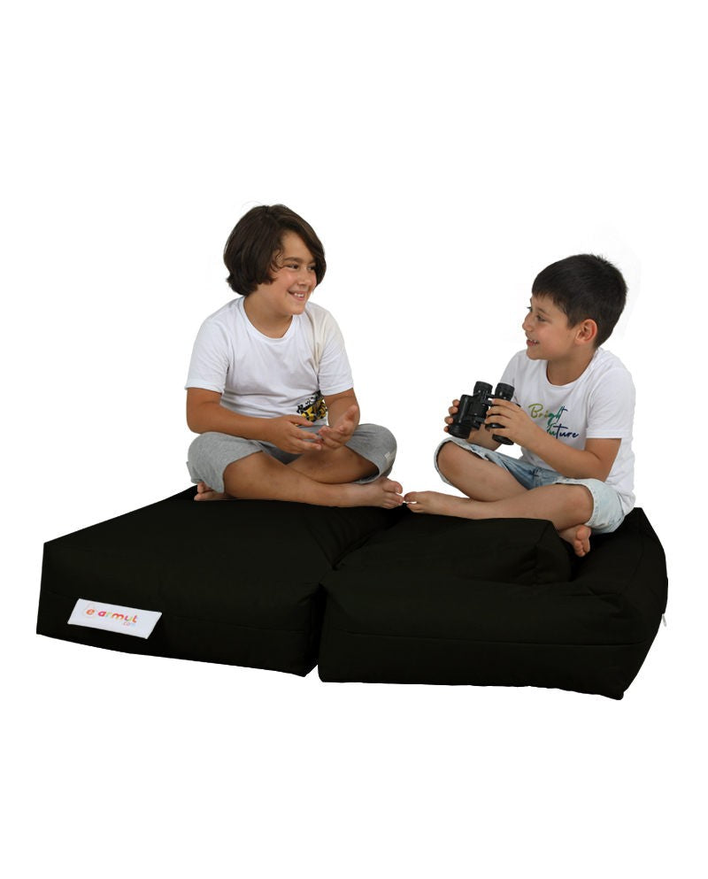 Pouf de jardin Kids Double Seat Pouf - Black
