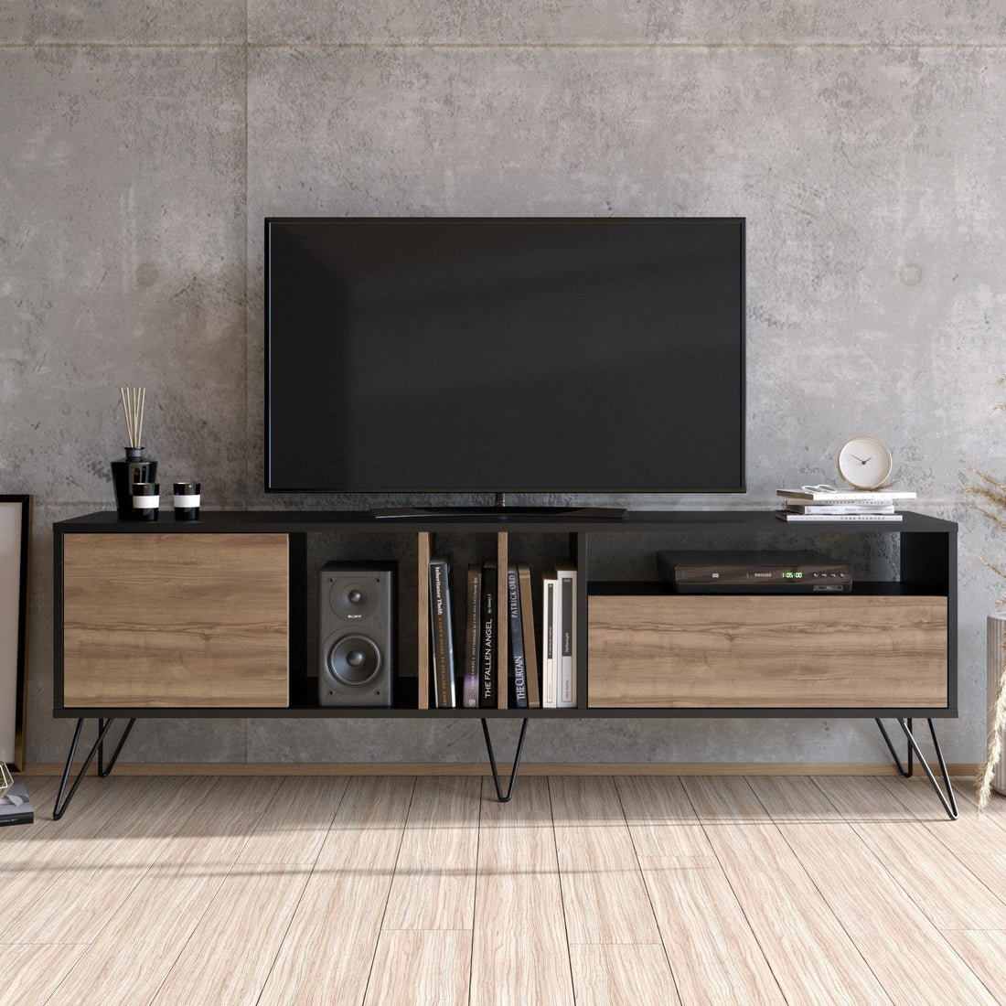Meuble TV Mistico (180) - Walnut, Black
