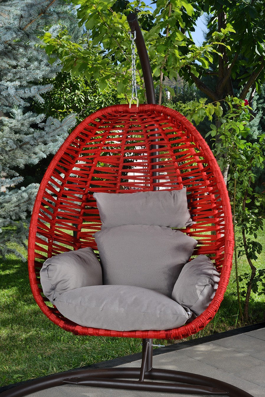 Chaise de balançoire unique de jardin Fındık - Claret Red