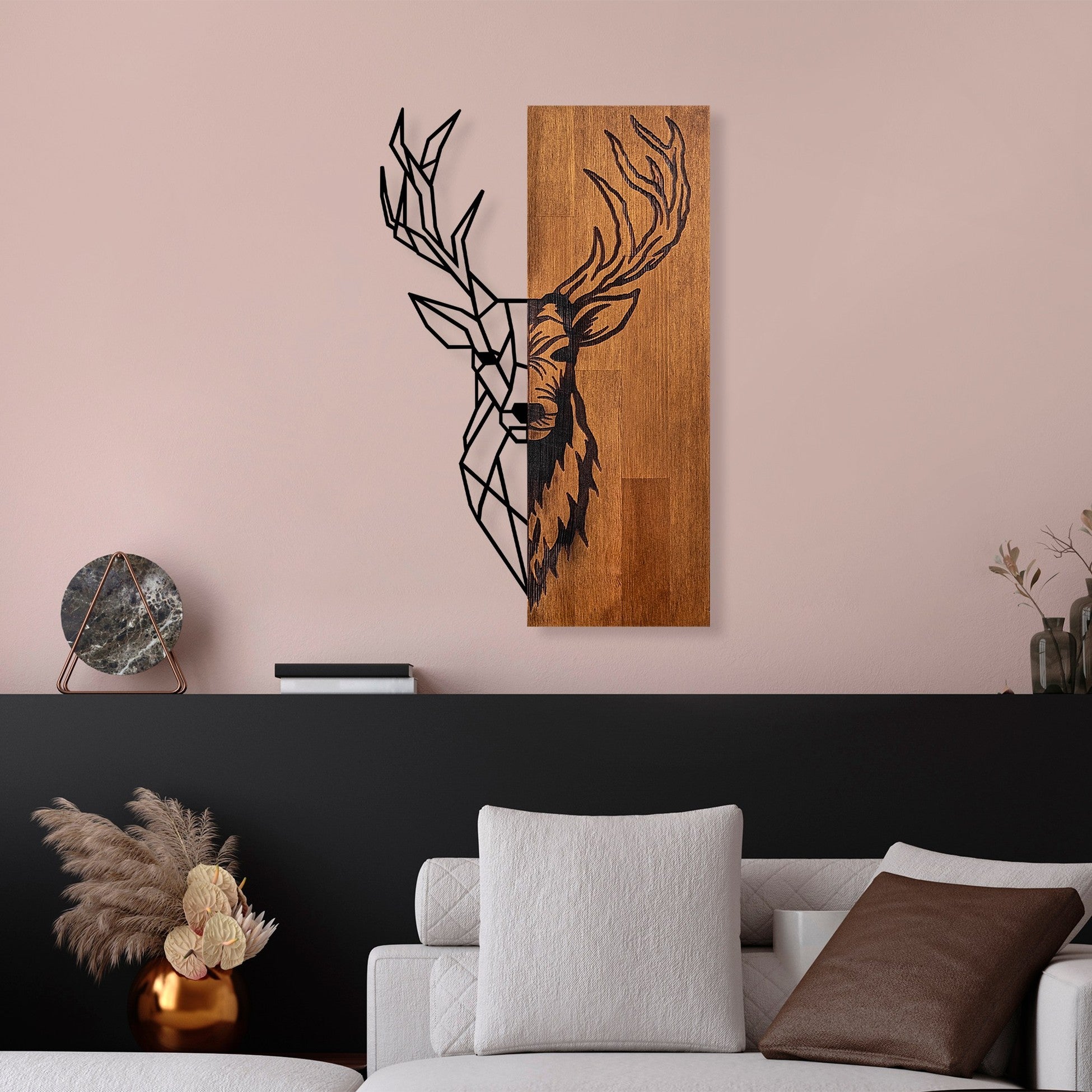 Accessoire mural en bois décoratif Red Deer 1