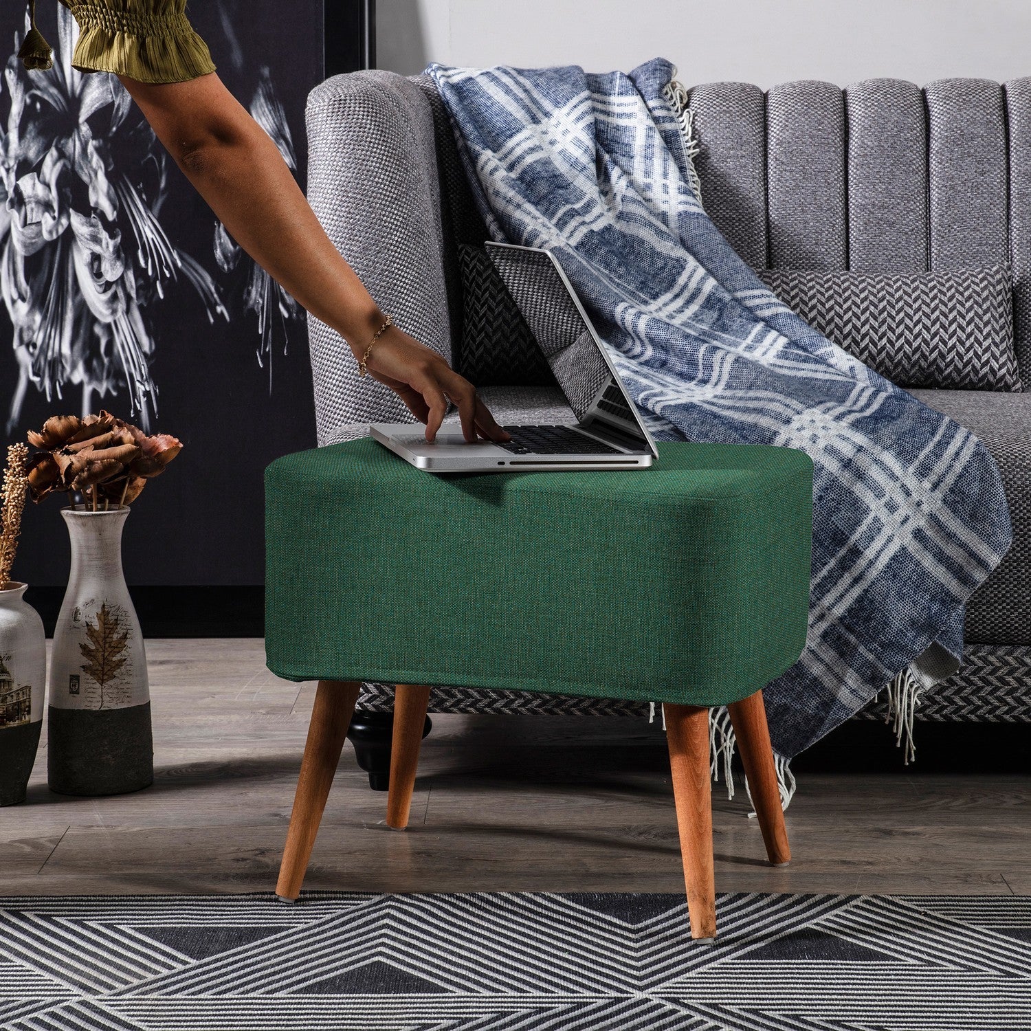 Albina Pouf Vert clair