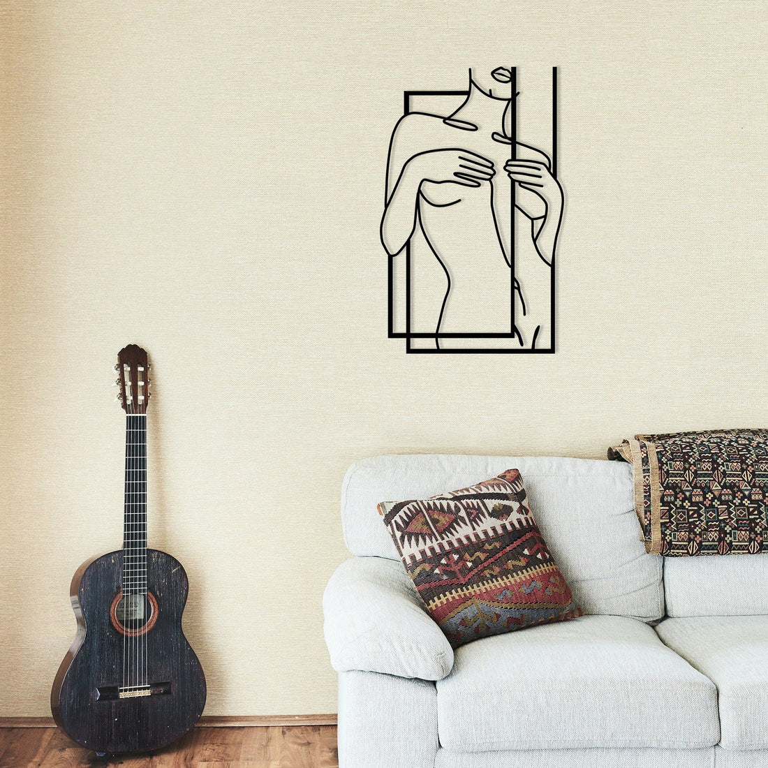 Accessoire mural en métal décoratif Beautiful Woman