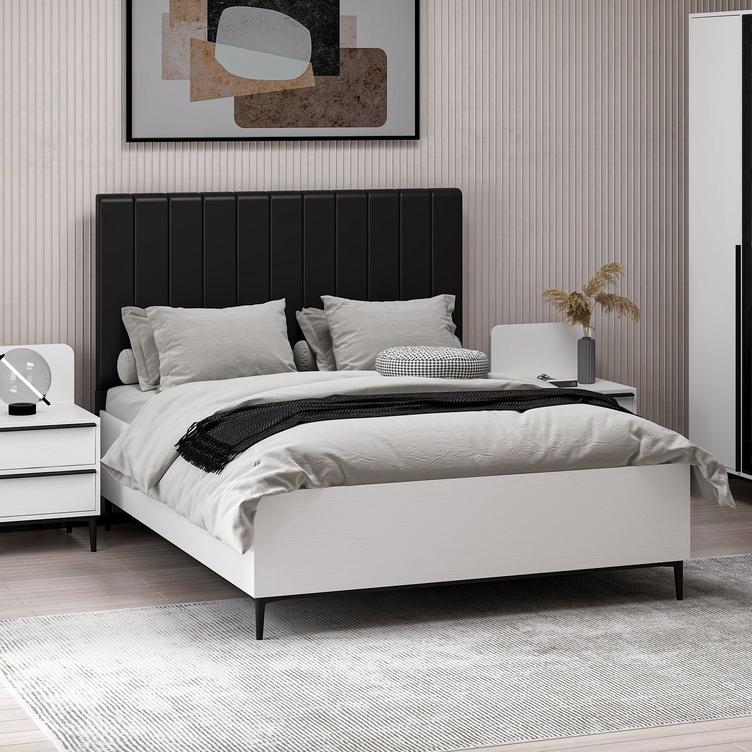 Base de lit double et tête de lit Elevate 160 x 200 - White