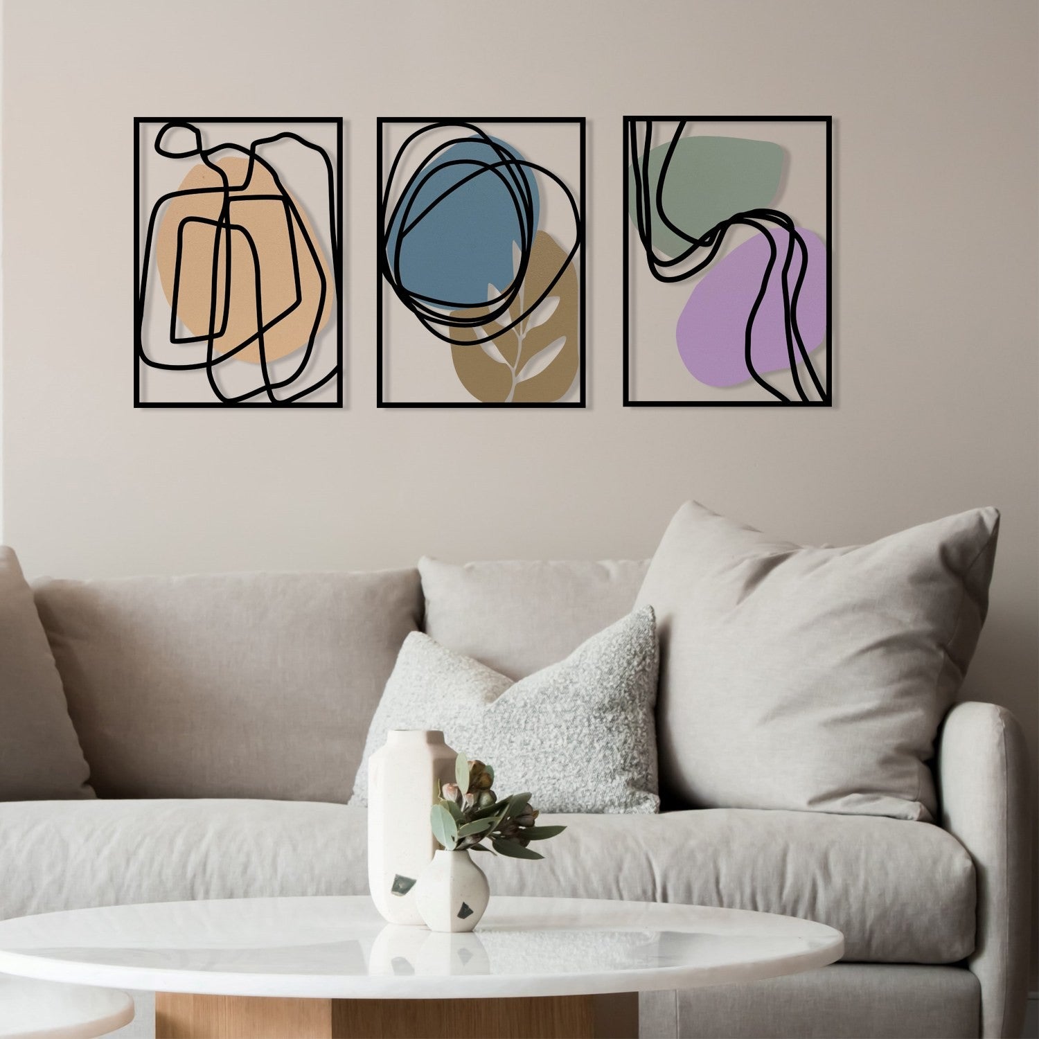 Accessoire mural en métal décoratif Viyana