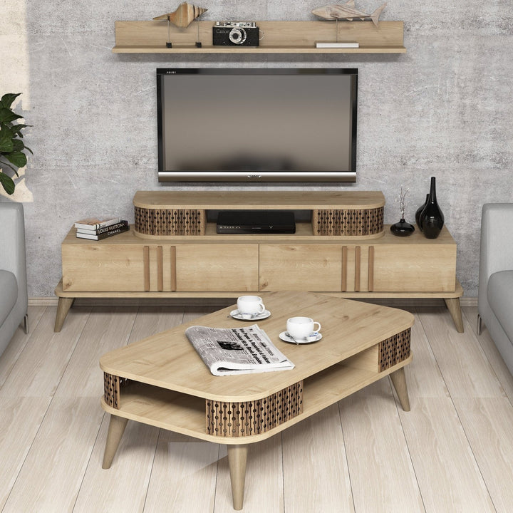 Ensemble de meubles de salon Eylül - Oak
