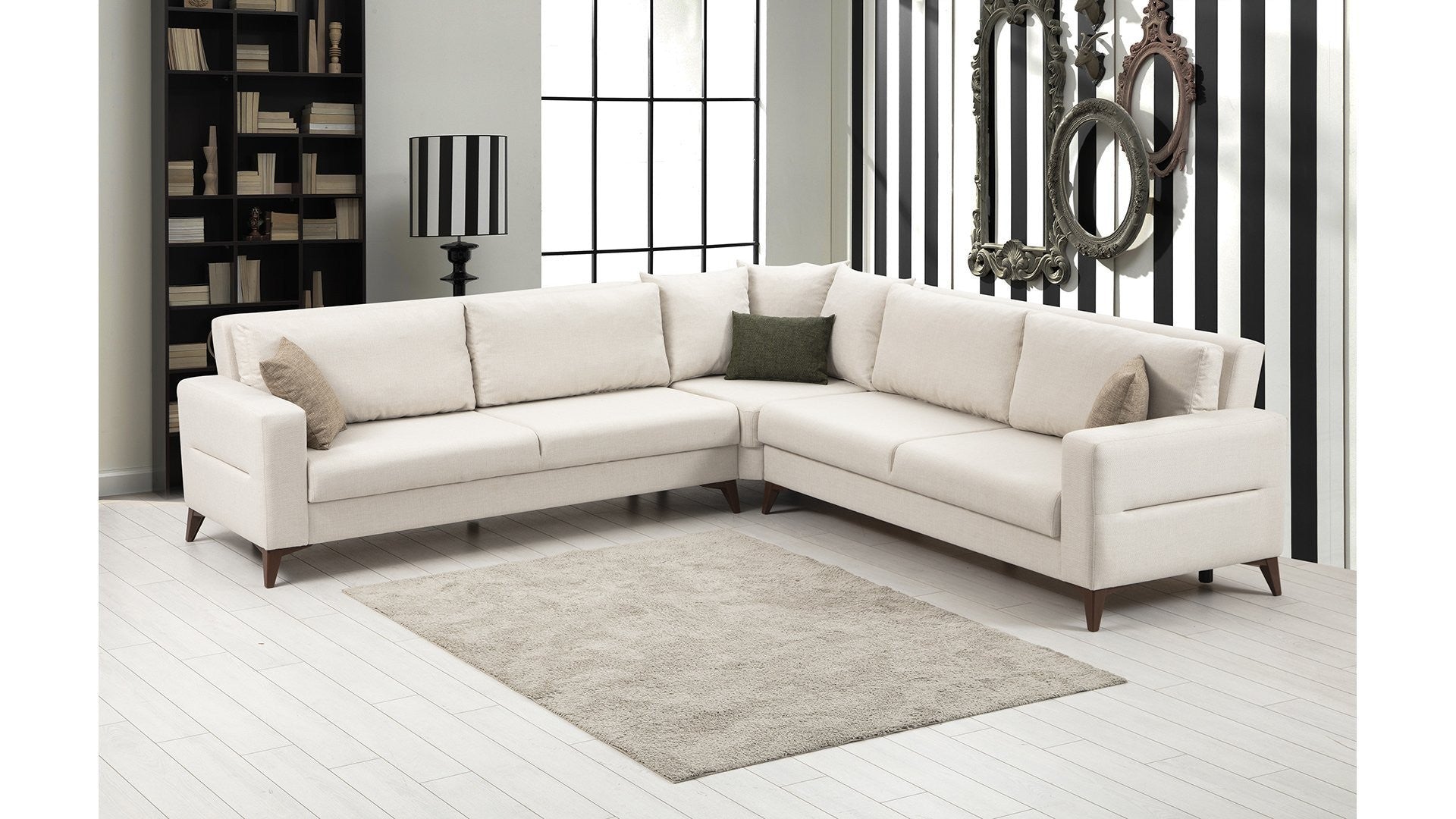 Canapé d'angle Kristal 3+Corner+3 - Beige