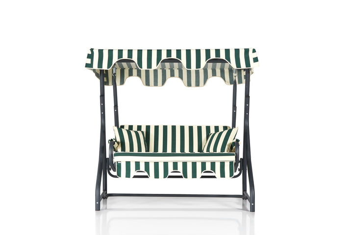 Jardin Double Swing Fix Morus 2 v2 - Green, White, Black