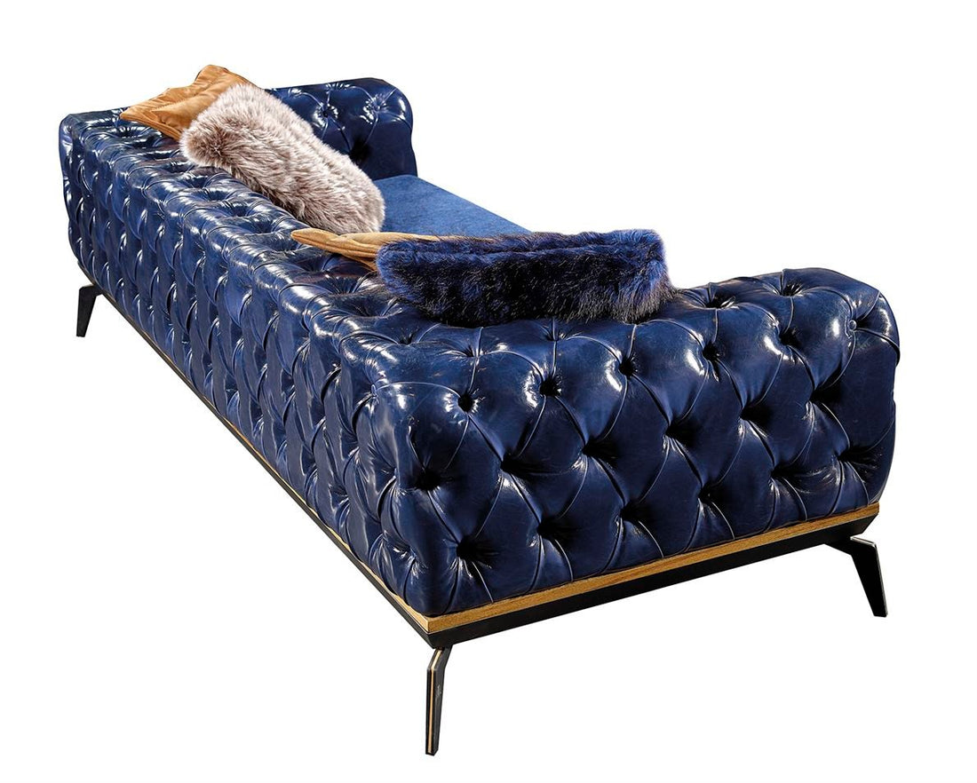 Carmen Dora Canapé 3 Places Bleu Marine