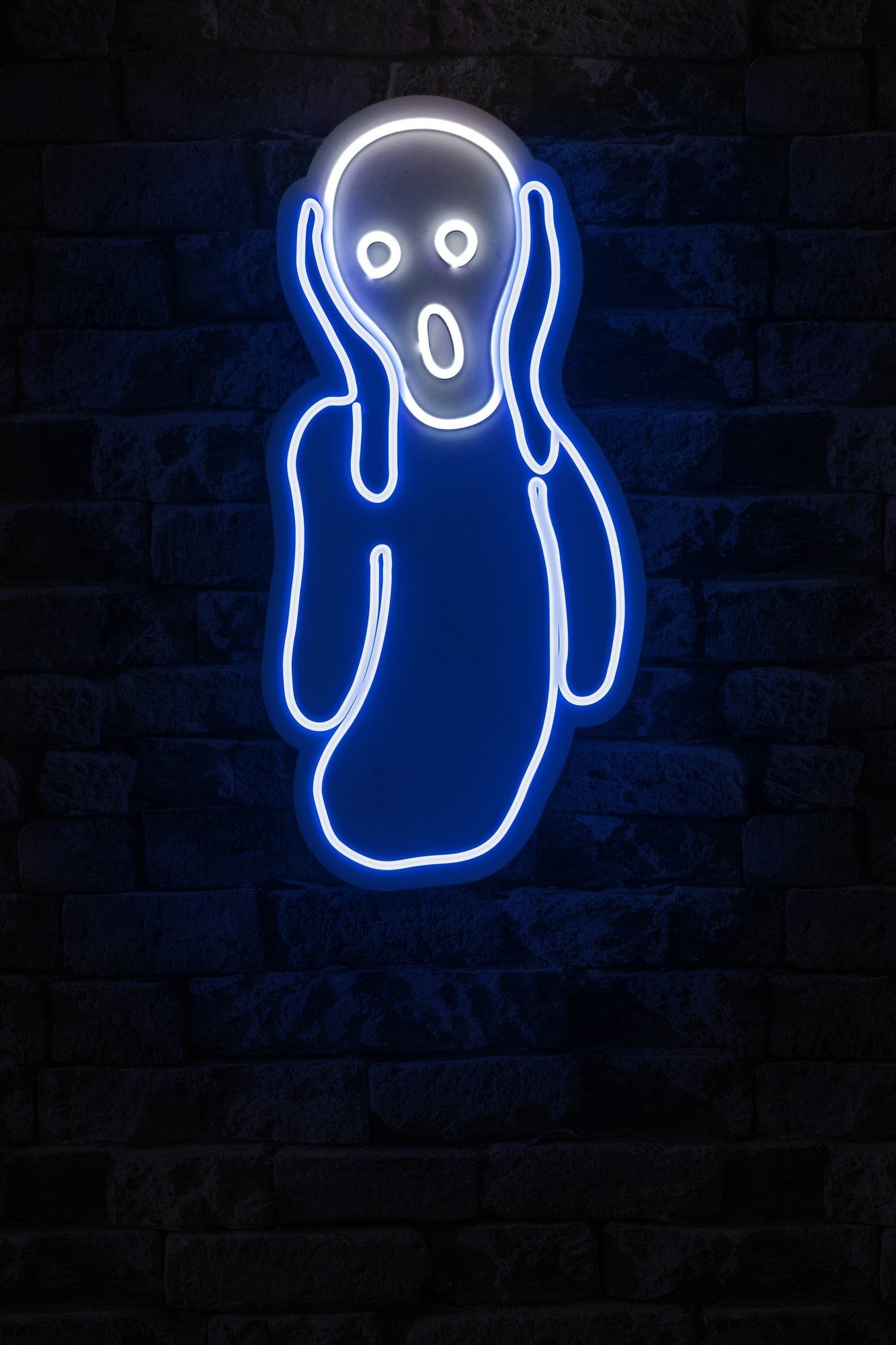Éclairage LED en plastique décoratif Scream - Blue, White