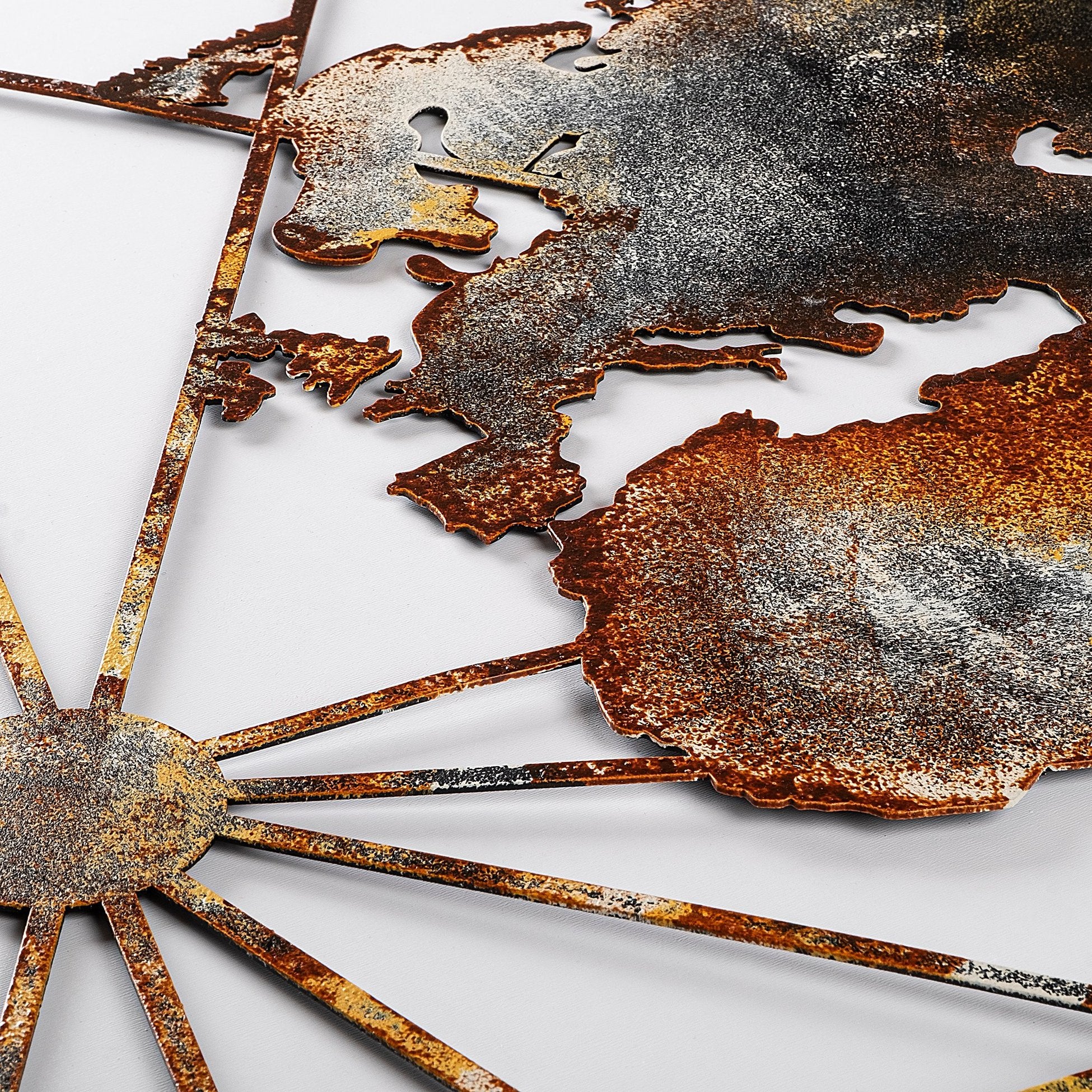 Accessoire mural en métal décoratif World Map Large - 3