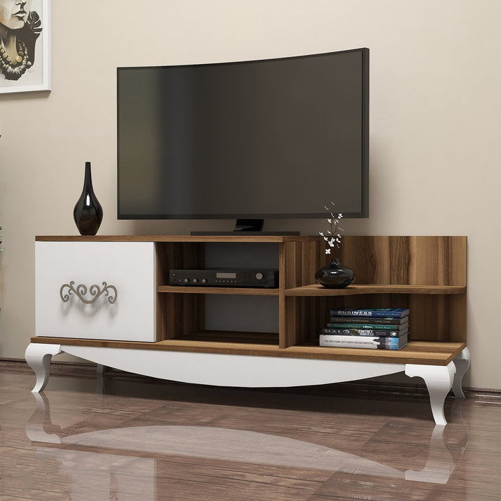 Meuble TV Sultan - Walnut, White
