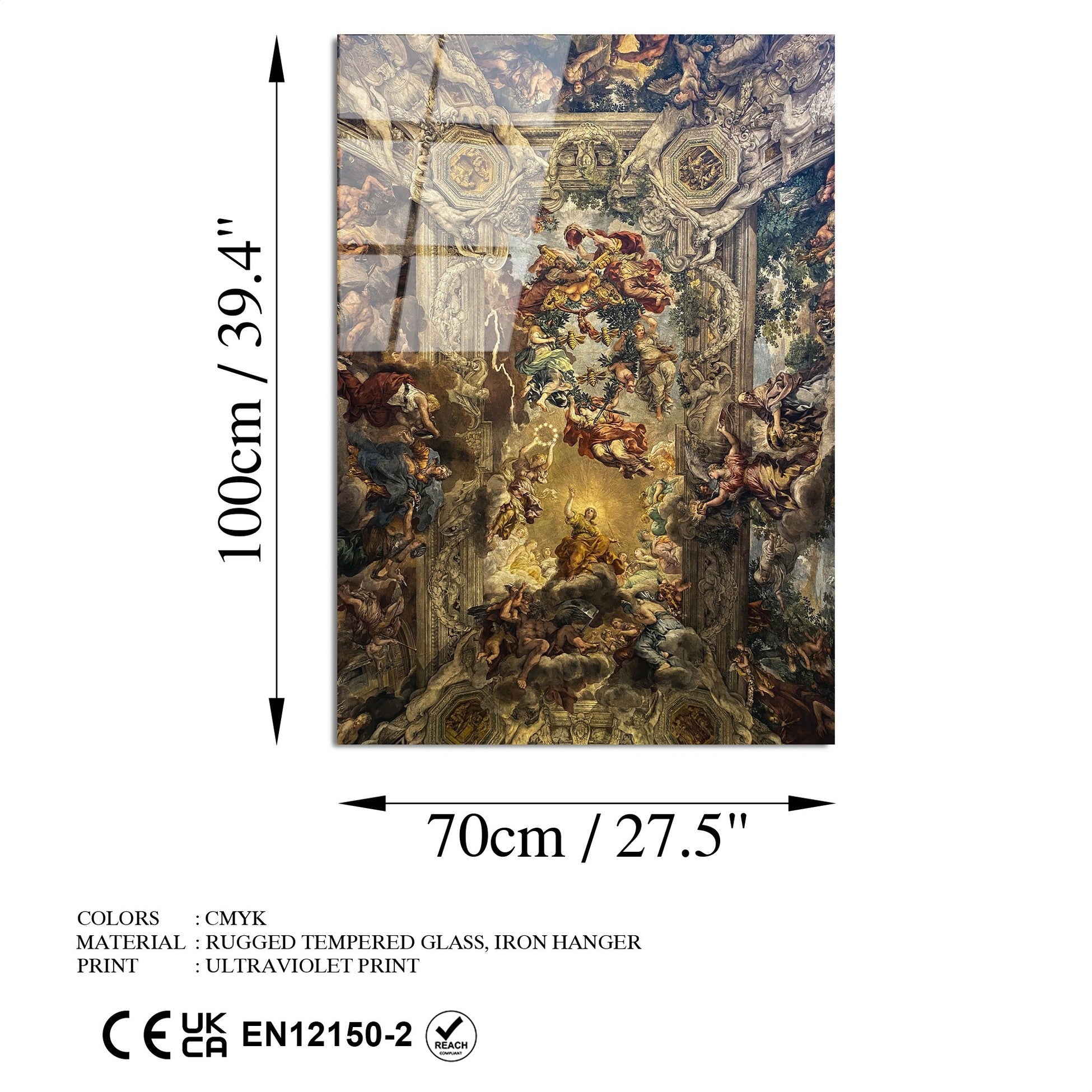 Peinture en verre trempé décoratif UV-185 70 x 100