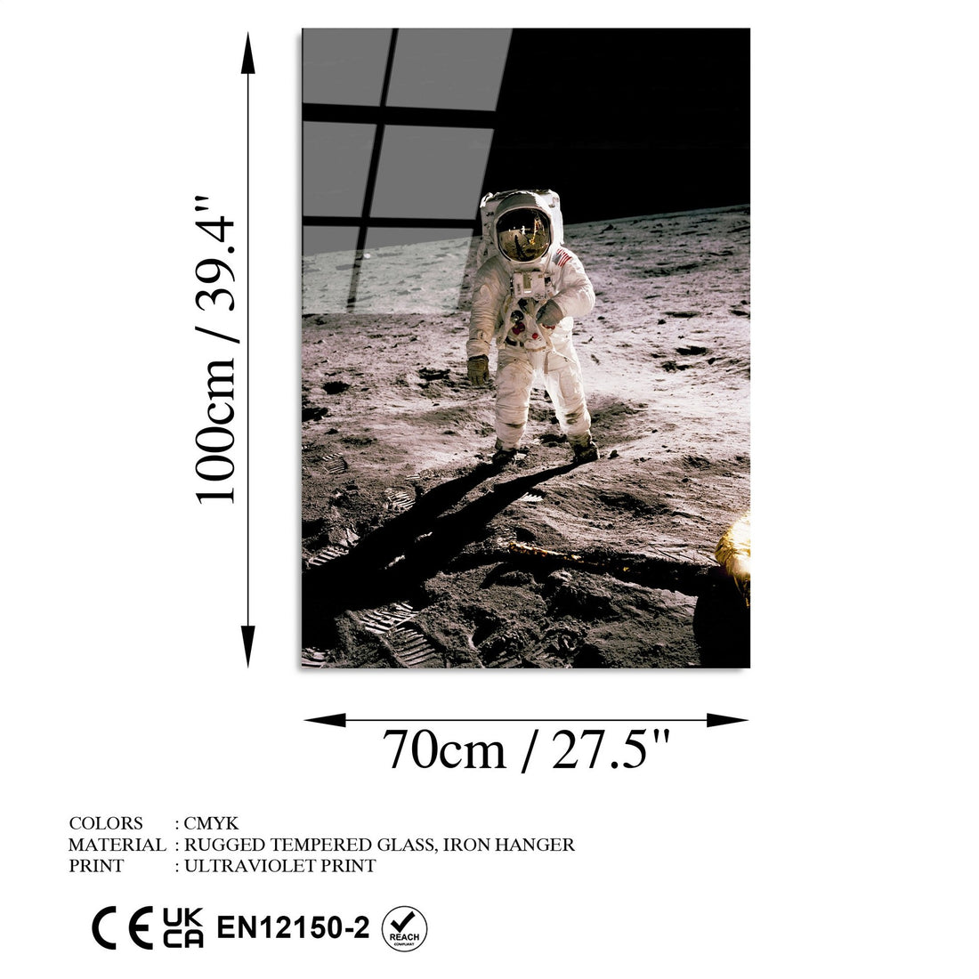 Peinture en verre trempé décoratif UV-196 70 x 100