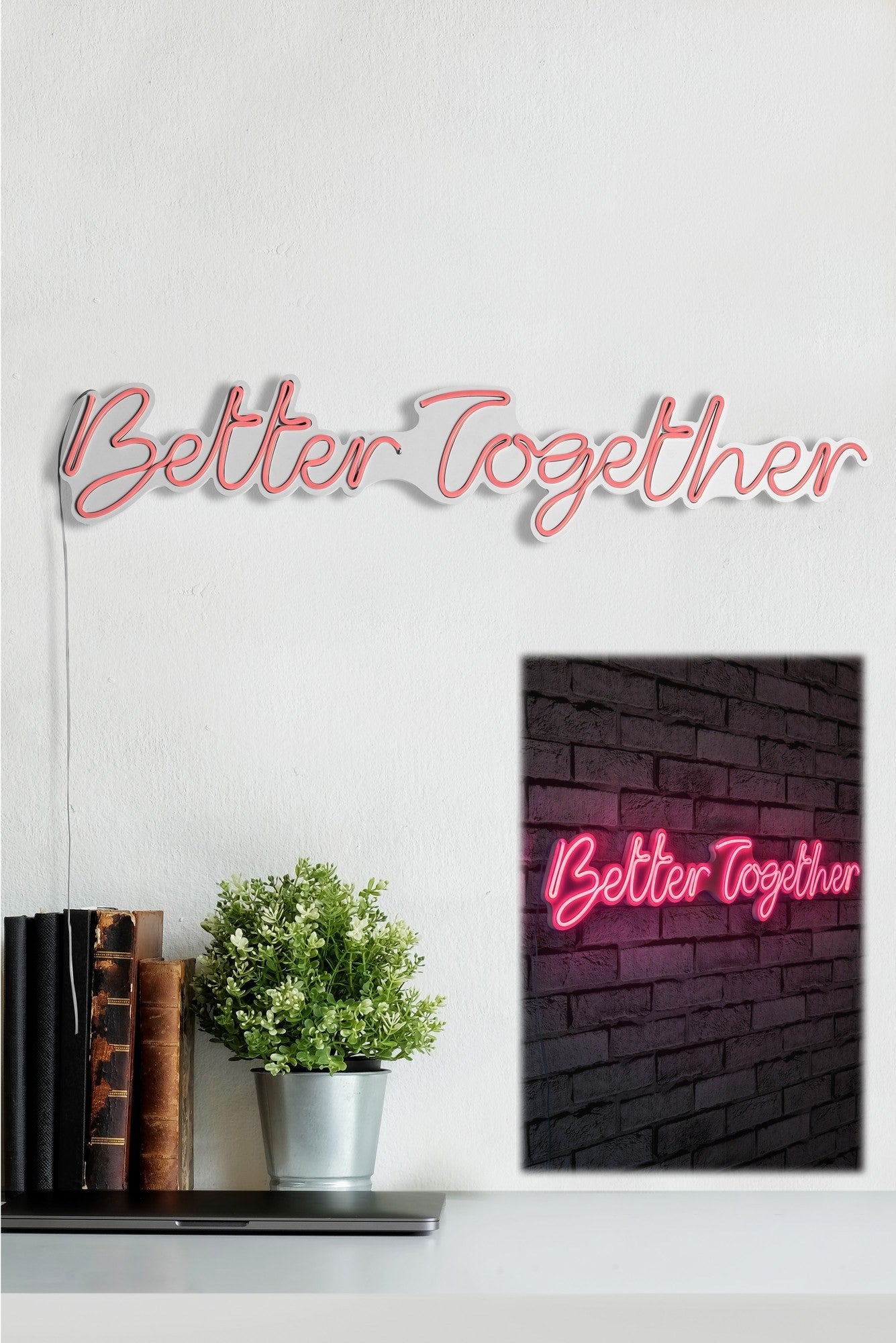 Éclairage LED en plastique décoratif Better Together - Pink