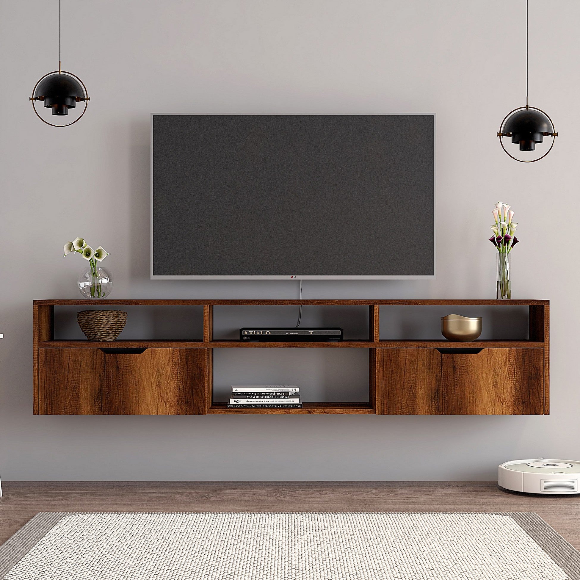 Unité de télévision Denoya 2 TV Unit - Baroque Walnut