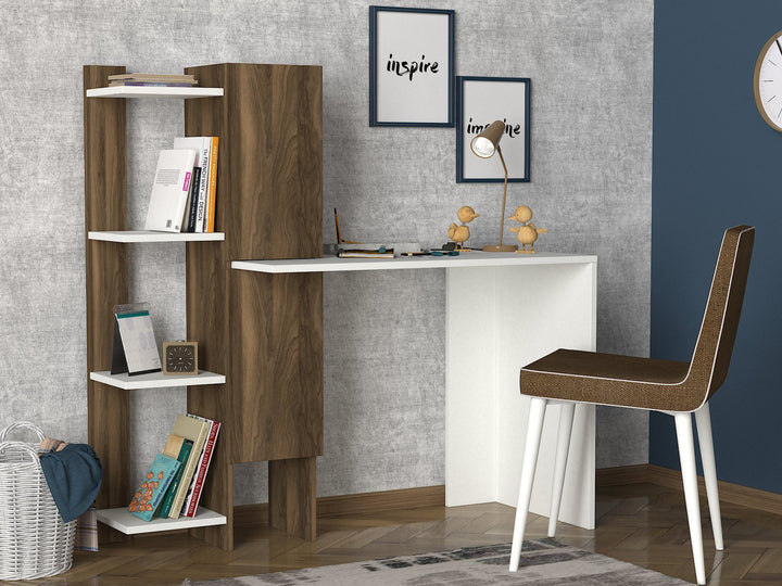 Bureau d'étude Gina - White, Walnut