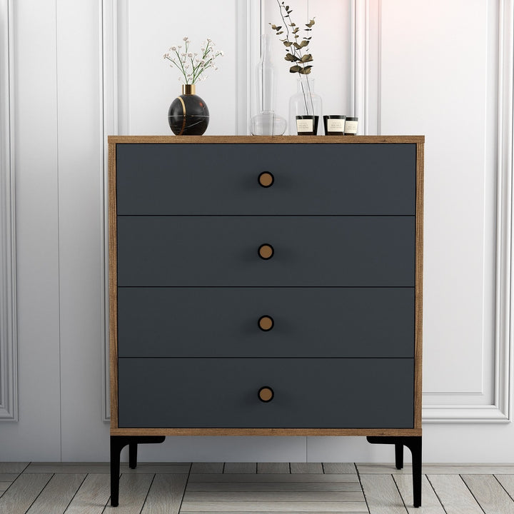 La commode Lizbon 536 - Walnut, Anthracite