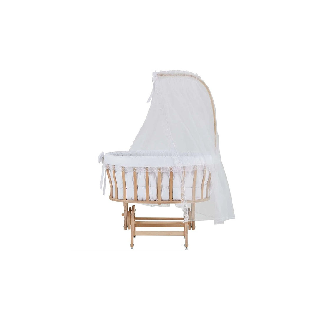 Berceau À Roulettes Babsi Bois 93x58x42 Cm