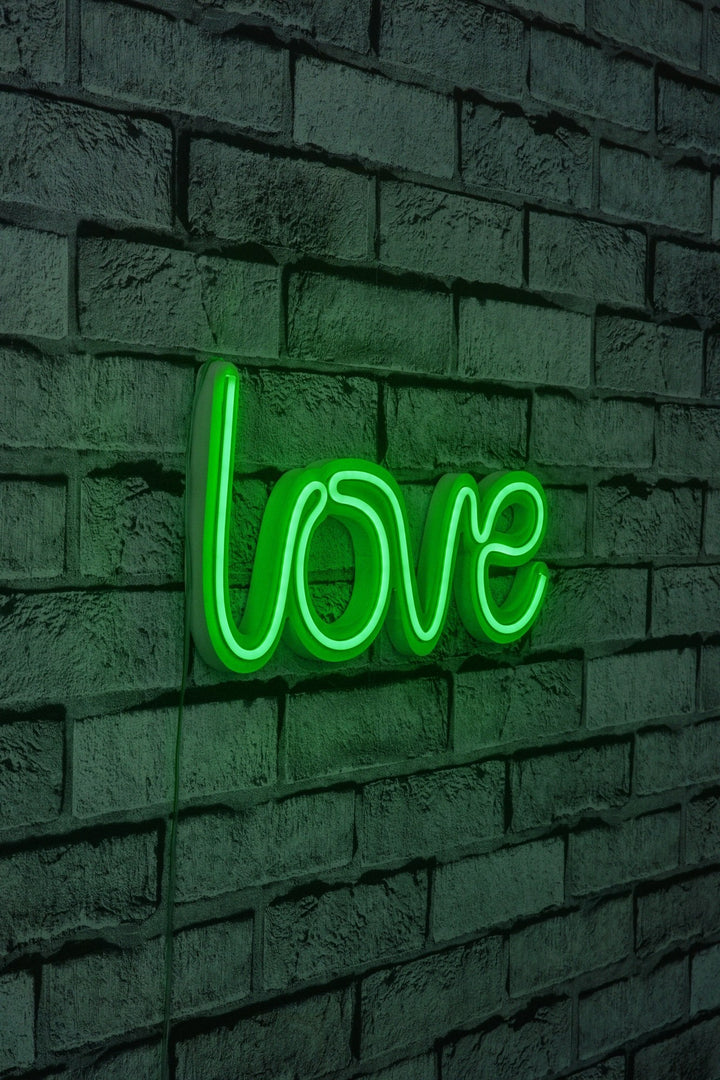 Éclairage LED en plastique décoratif Love - Green