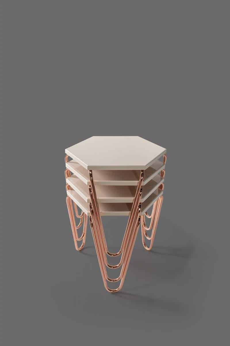 Piramit Table Gigognes Blanc