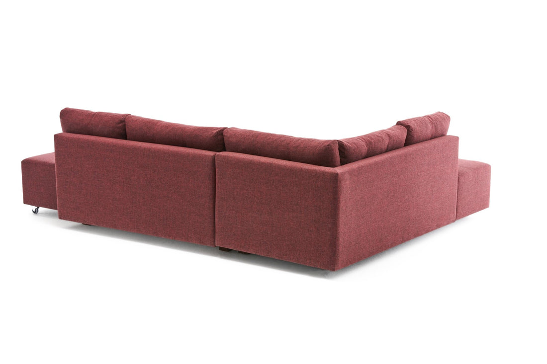 Canapé d'angle Manama Corner Sofa Bed Left - Claret Red