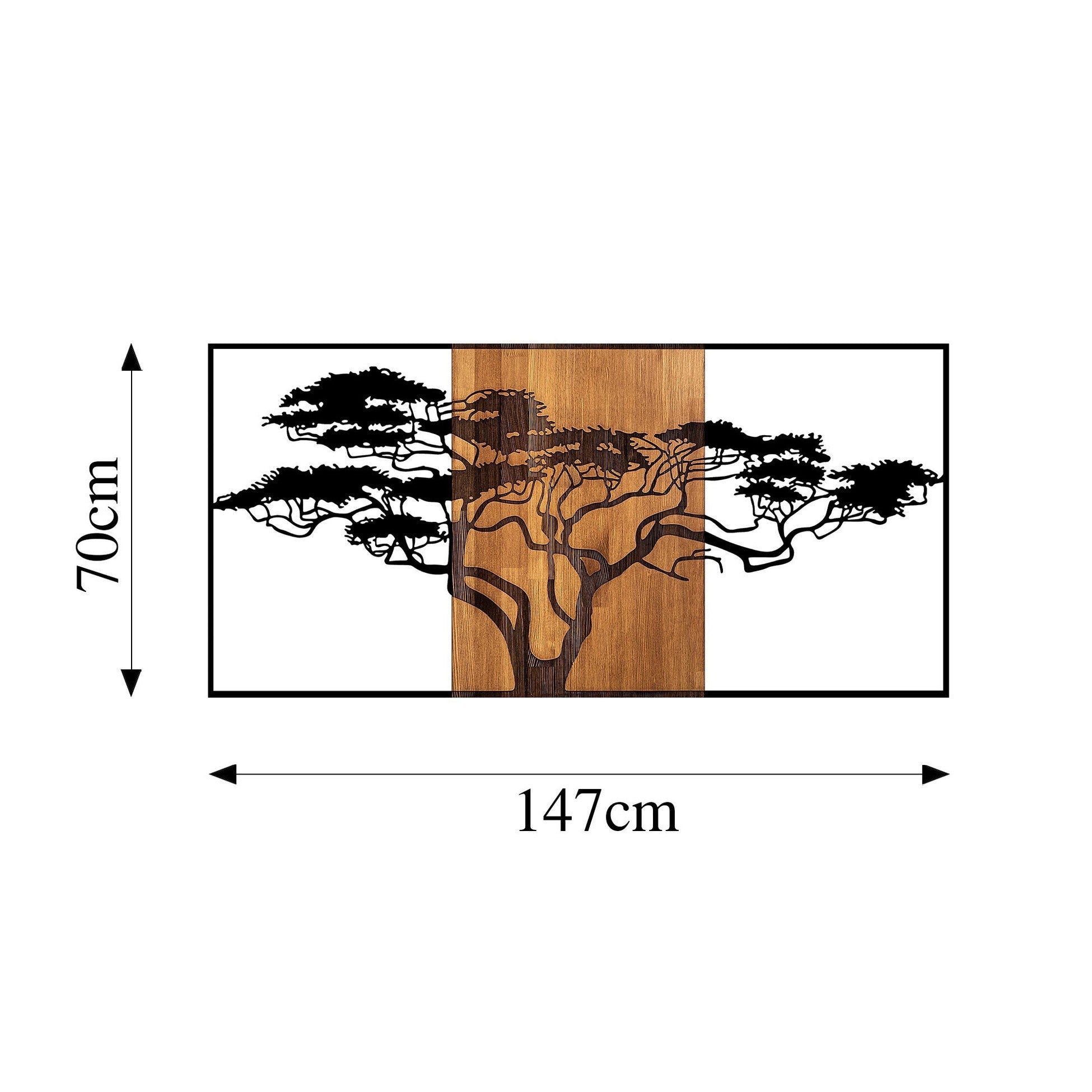 Accessoire mural en bois décoratif Acacia Tree - 328