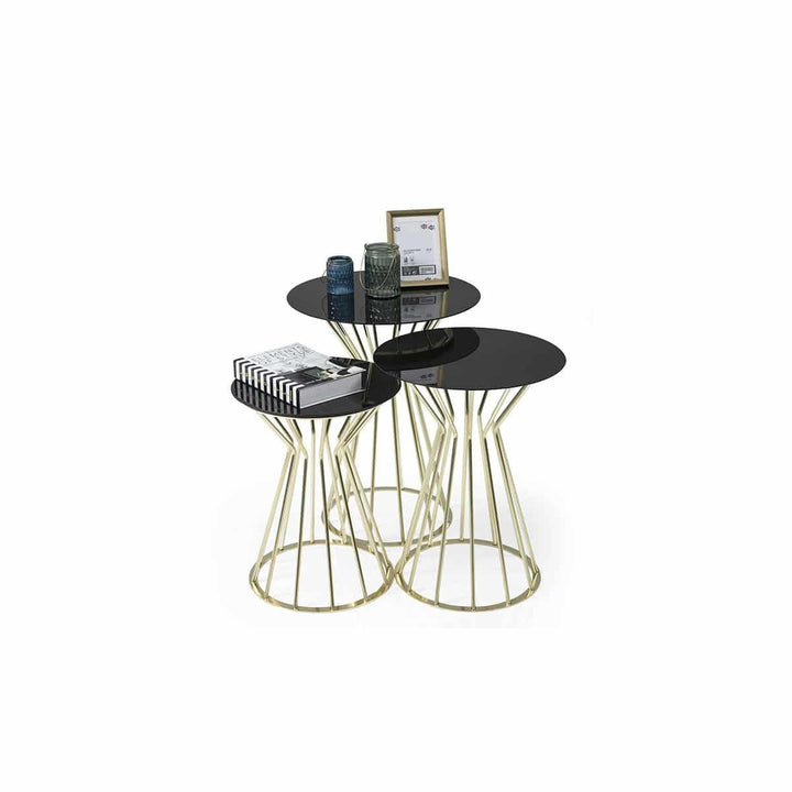 Gold table basse gigognes