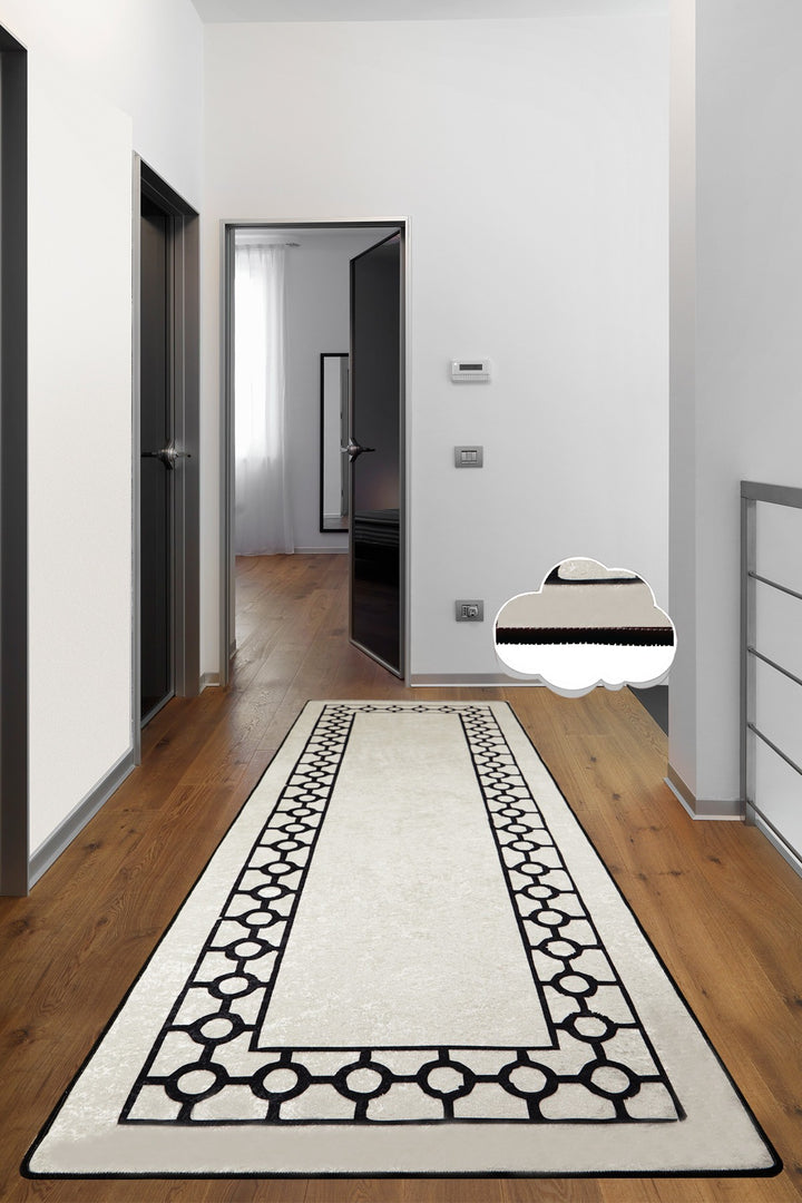 Tapis de salle (80 x 300) Bague - Ecru