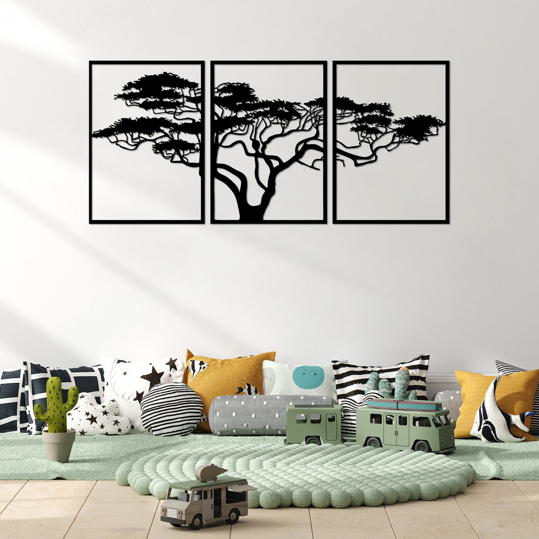 Accessoire mural en métal décoratif Acacia Tree