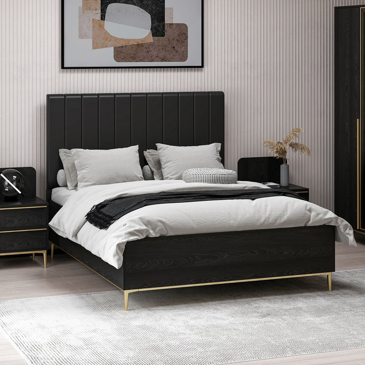 Base de lit double et tête de lit Elevate 160 x 200 - Black