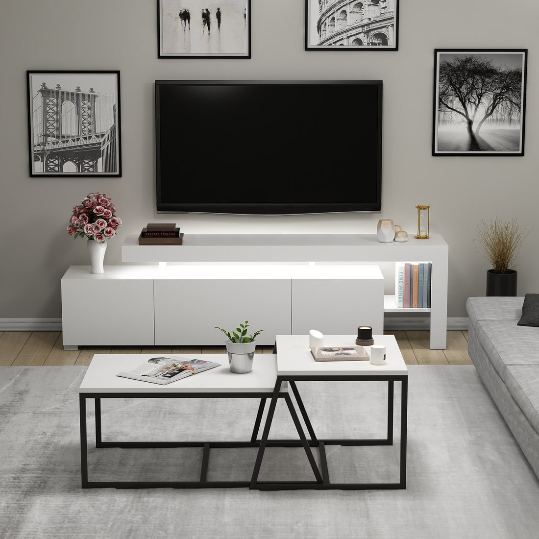 Ensemble de meubles de salon Beliz - White