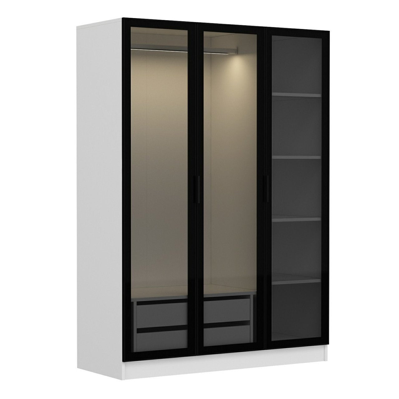 Armoire Kale White Black - 2273