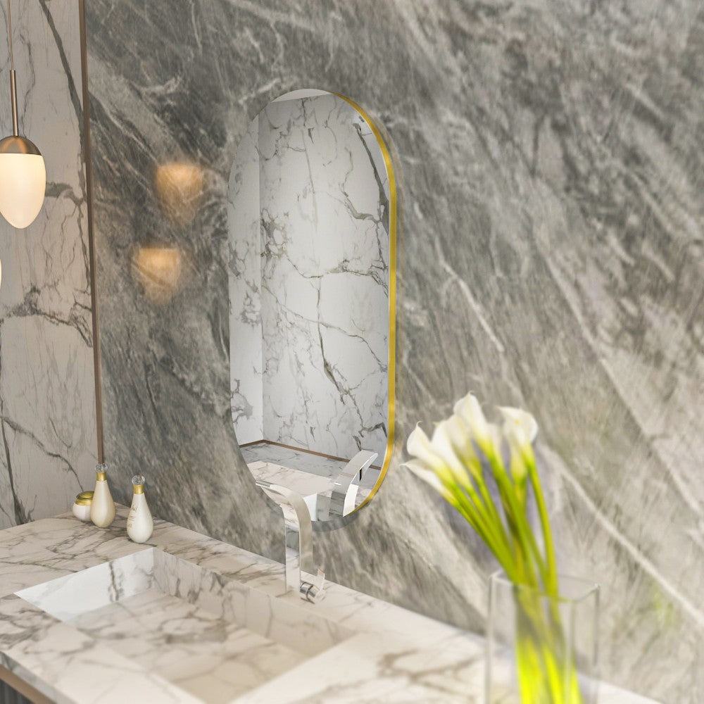 Miroir Riors - Transparent, Gold