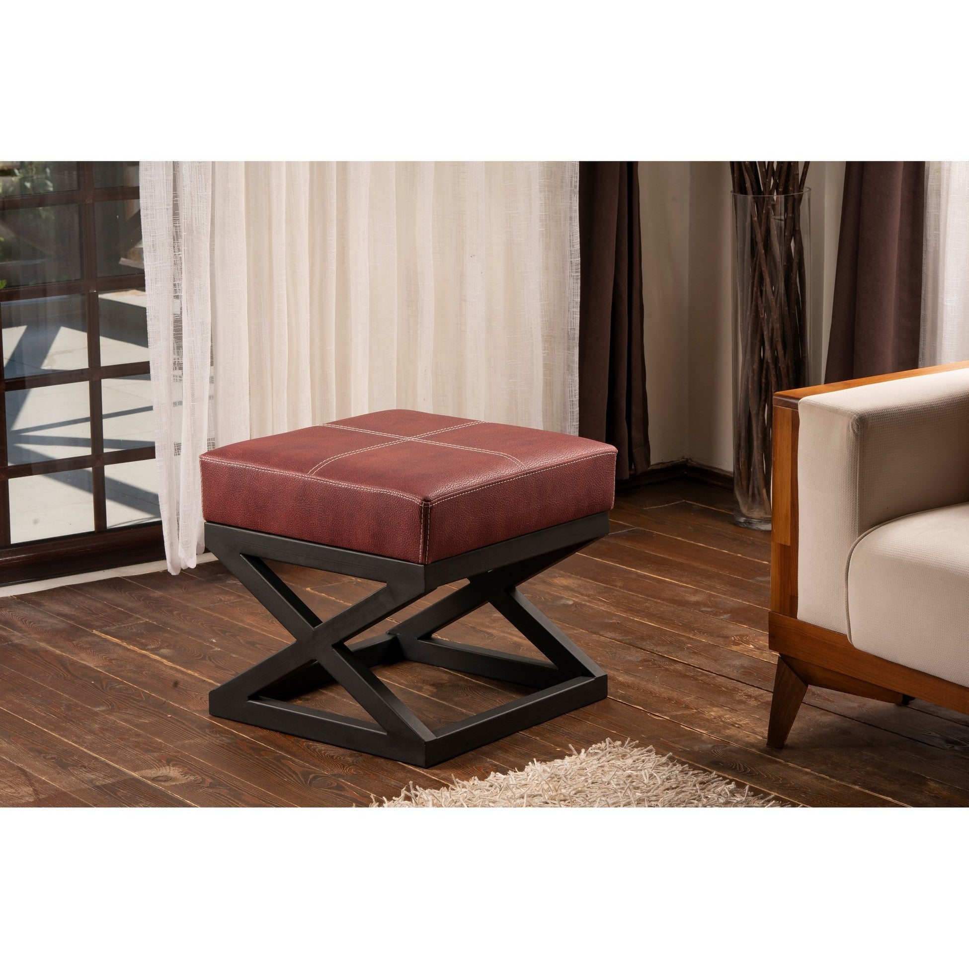 Pouf Krupa - Claret Red