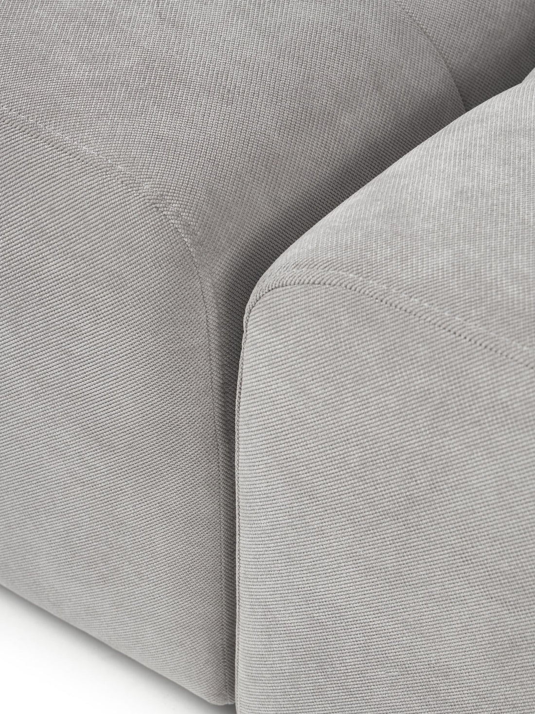 Canapé modulable 4 places en tissu avec pouf Pietro