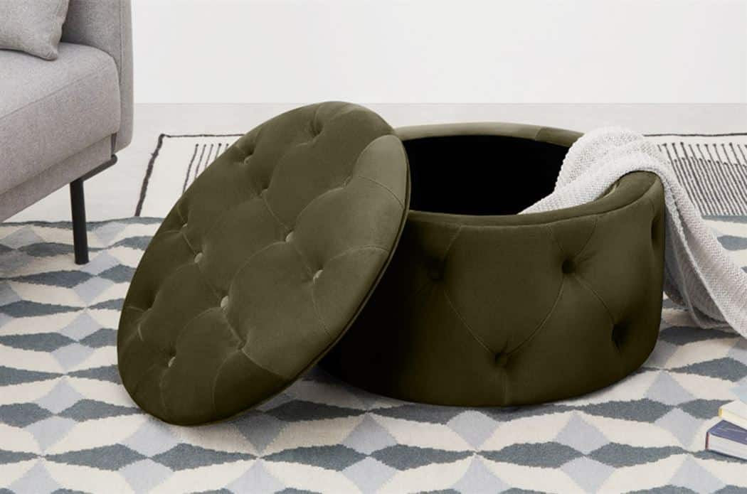 Pouf Coffre avec Espace De Rangement Duru