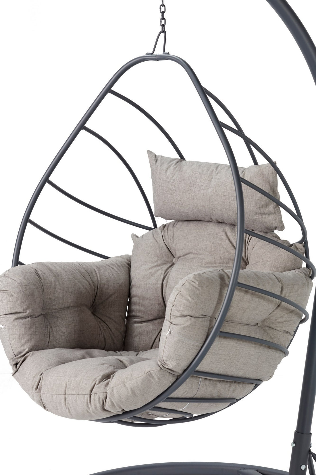 Chaise de balançoire unique de jardin Anka - Anthracite, Grey