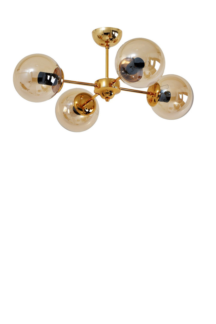 Lustre Venüs 4 Lü Gold Bal Camlı Avize