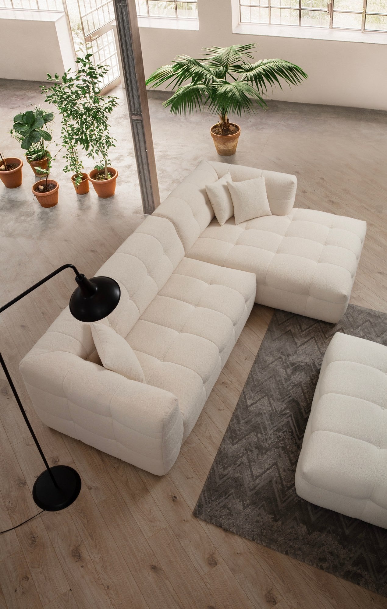 Canapé d'angle Cady 3 Seater Right - Beige