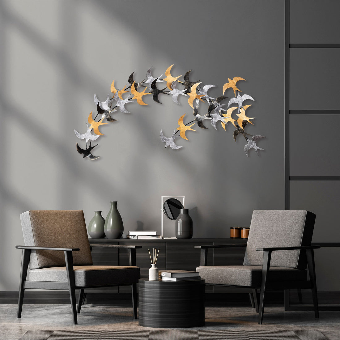 Accessoire mural en métal décoratif Kirlangiç