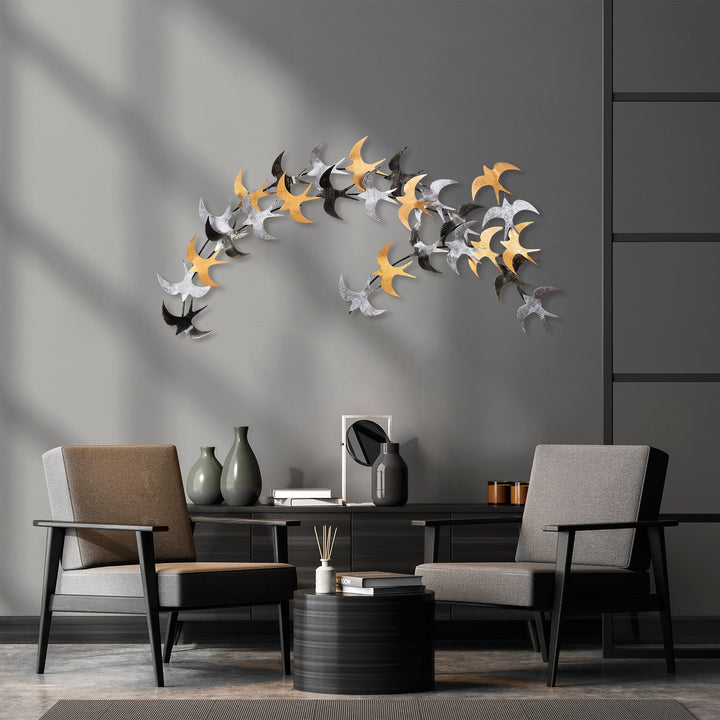 Accessoire mural en métal décoratif Kirlangiç