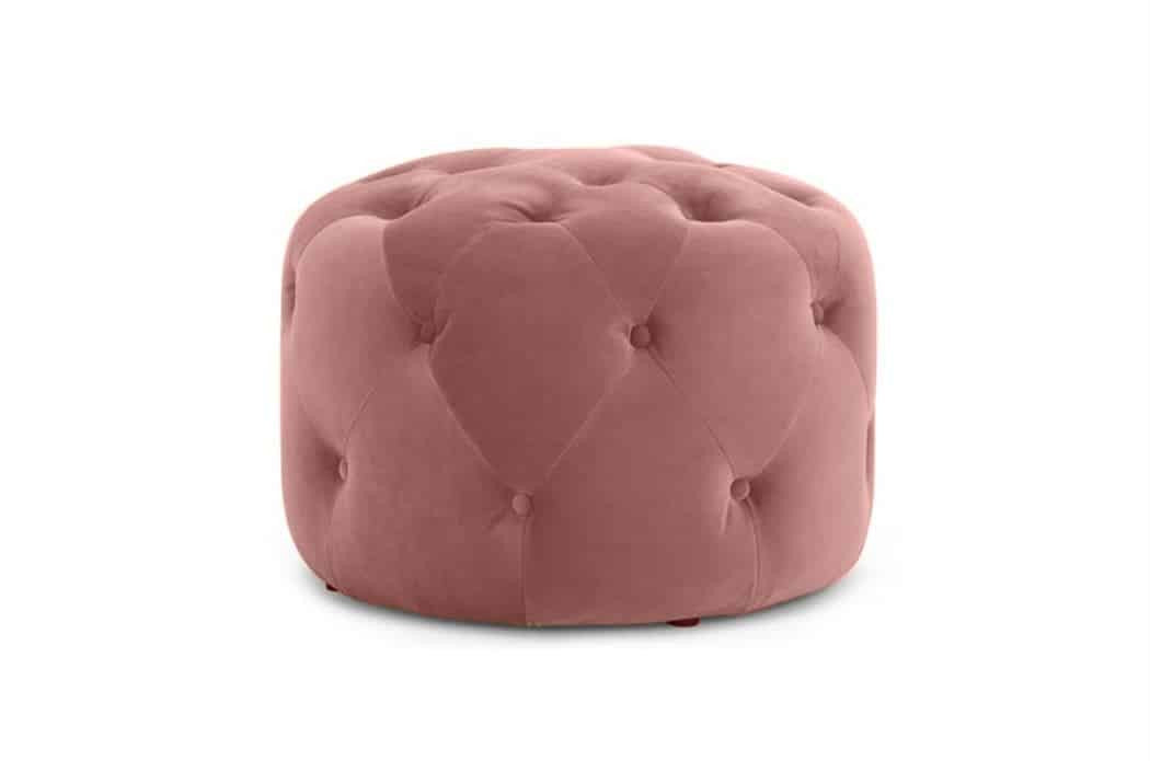 Pouf en velours avec Boutons Veronica