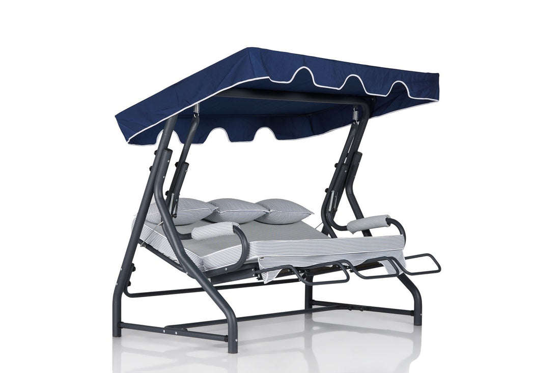 Chaise swing triple jardin Salvia 1 - Multicolor