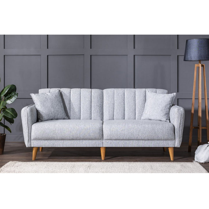 Ensemble canapé convertible 2 places et fauteuil Ikaria Tissu