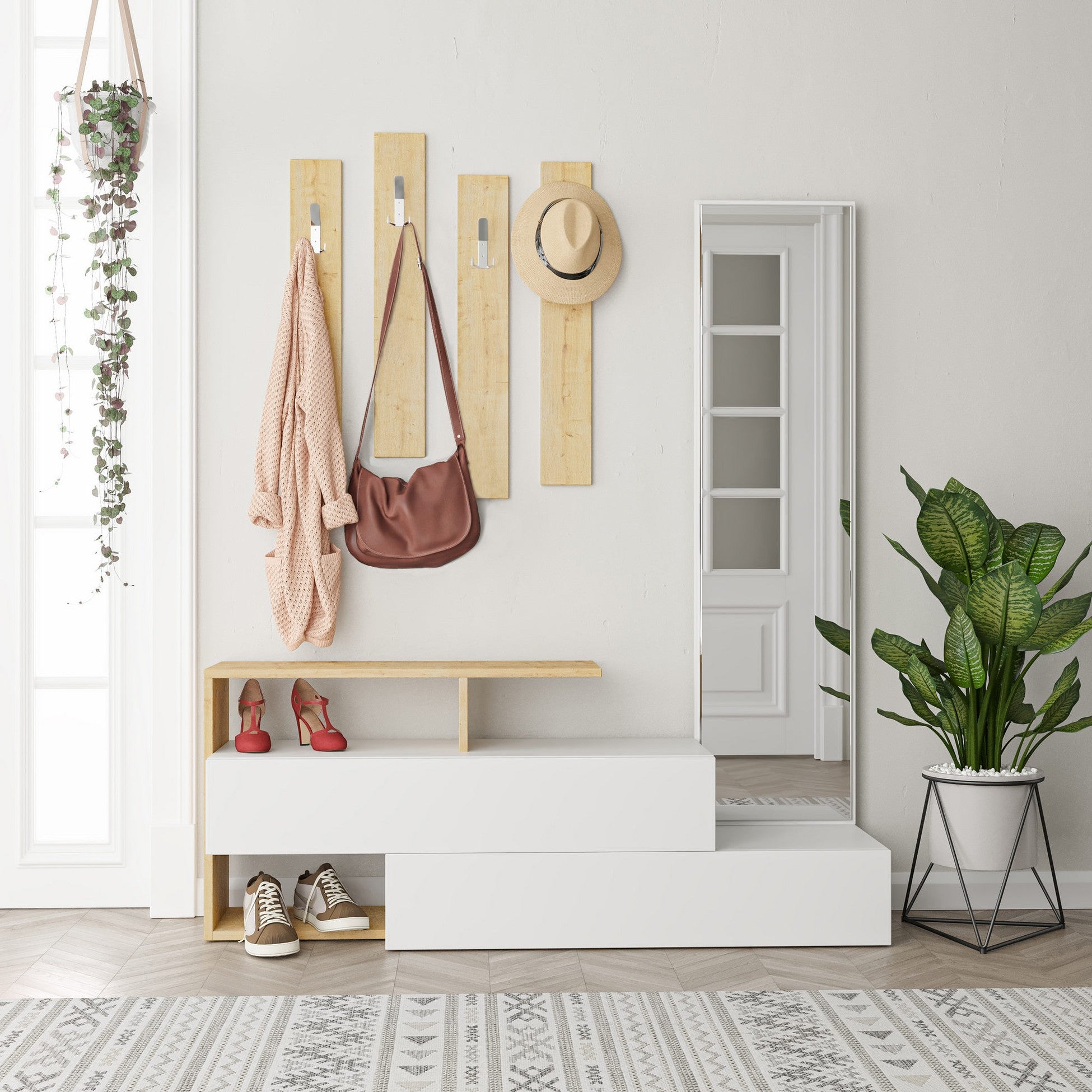 Support d'entrée Ramda - Oak