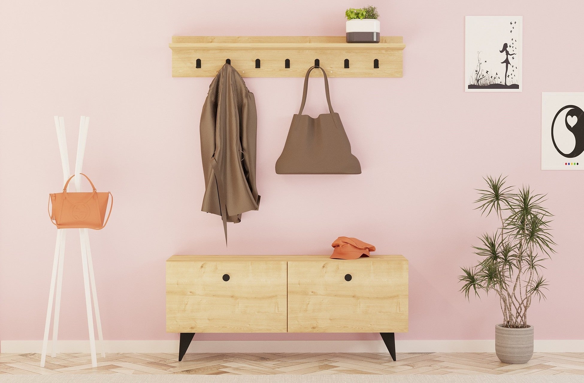 Support d'entrée Rupa - Oak