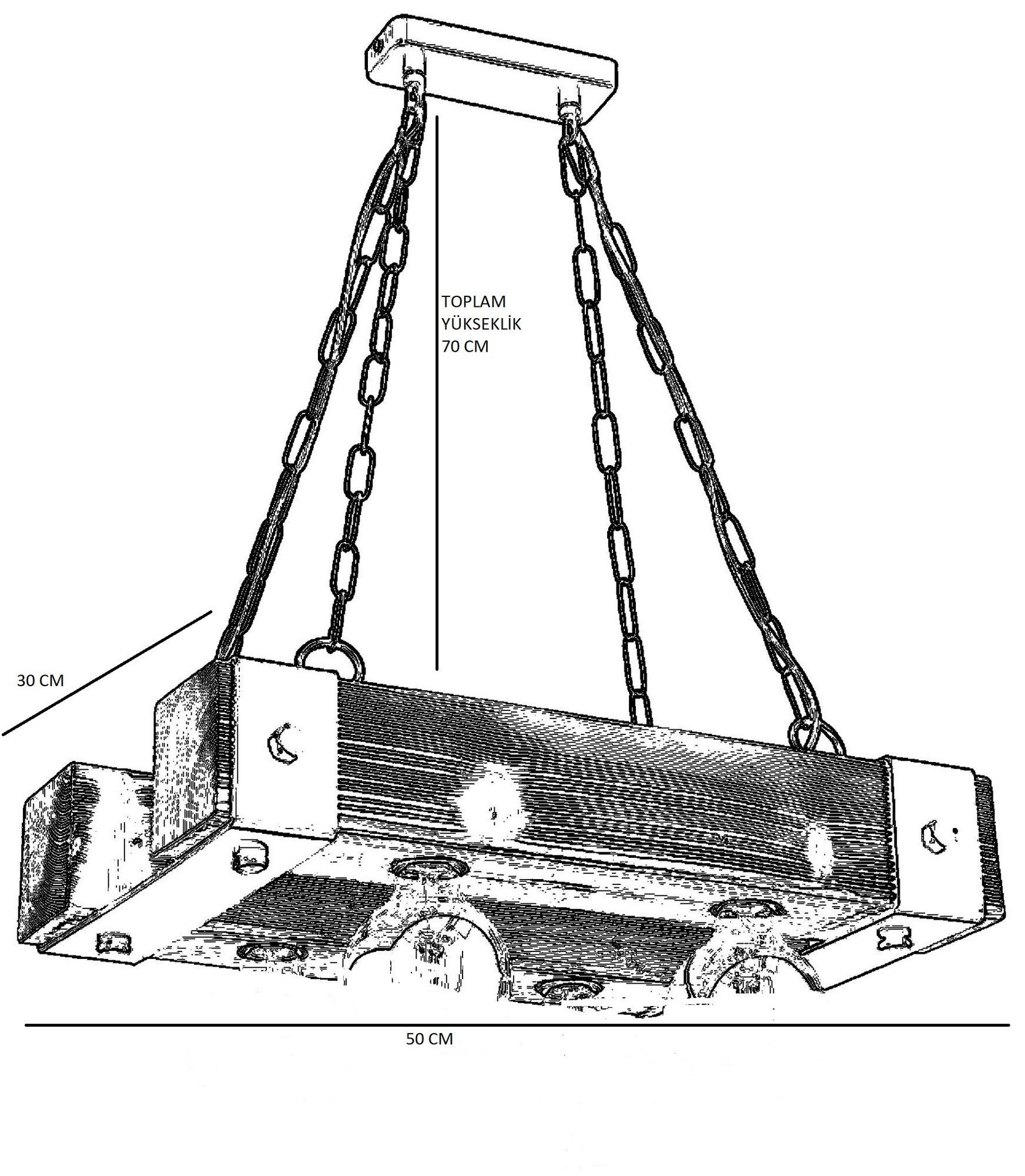 Lustre Talu 4 pièces
